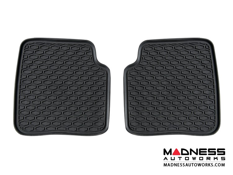 FIAT 500 Floor Mats All Weather Rubber LUXUS Premium Front + Rear Set
